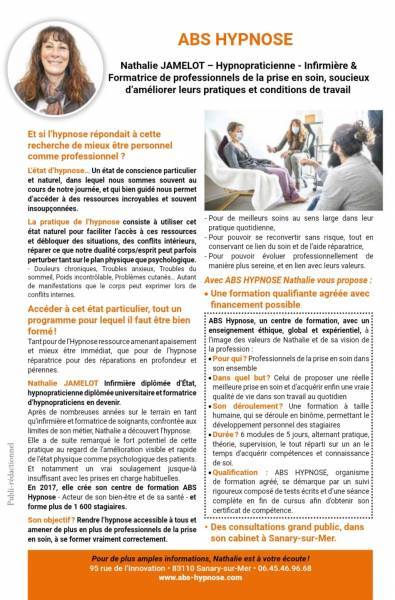 Article Séniors Actuels sur les bienfaits de l'hypnose et de l'école ABS Hypnose en PACA